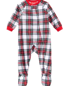 Matching Infant Stewart Plaid Footed Pajamas