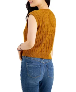 Teen Cable-Knit Sweater Vest (Young Women's Fit)
