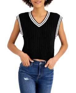 Teen Cable-Knit Sweater Vest (Young Women's Fit)