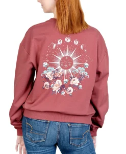 Teen Celestial Floral Graphic Sweatshirt (Young Women's Fit)