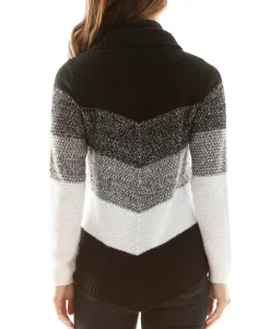 Teen Chevron-Striped Cowlneck Sweater (Young Women's Fit)