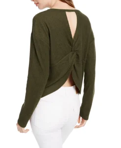 Teen Cozy Twist-Back Ribbed Top (Young Women's Fit)