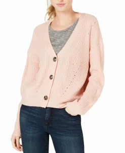 Teen Cropped Button-Front Cardigan (Young Women's Fit)