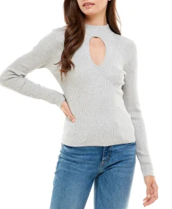 Teen Cutout Mock-Neck Top (Young Women's Fit)