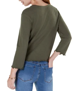 Teen Disney Mickey & Minnie Mouse Lettuce-Edge Graphic T-Shirt (Young Women's Fit)