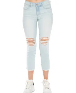 Teen Distressed Cropped Skinny Jeans (Young Women's Fit)