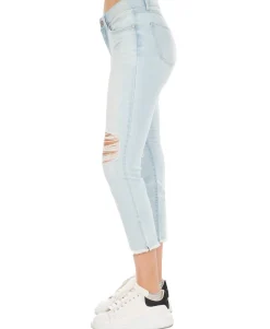Teen Distressed Cropped Skinny Jeans (Young Women's Fit)