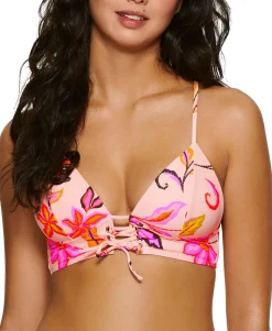 Teen Endless Tropical Hipster Lace-Up Midkini Top (Young Women's Fit)