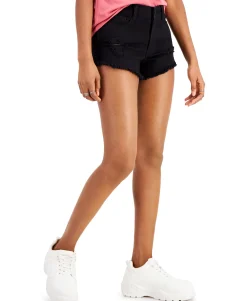 Teen Frayed Denim Shorts (Young Women's Fit)