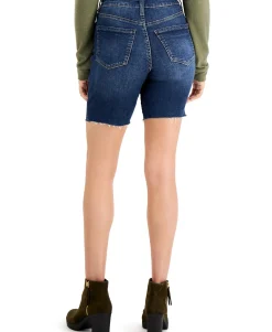 Teen Frayed Distressed Bermuda Shorts (Young Women's Fit)