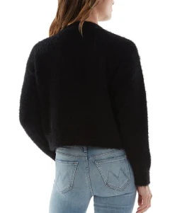 Teen Fuzzy Cardigan Cropped Top (Young Women's Fit)