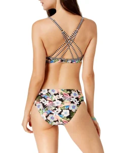 Teen Hibiscus Punch Strappy Hipster Bikini Bottoms (Young Women's Fit)