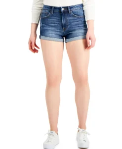 Teen High-Rise Roll-Cuff Jean Shorts (Young Women's Fit)