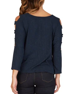 Teen Lattice-Sleeve Top (Young Women's Fit)