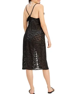 Teen Lurex Animal-Print Midi Cover-Up Dress (Young Women's Fit)