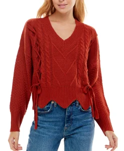 Teen Mixed Cable-Knit Sweater (Young Women's Fit)