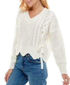 Teen Mixed Cable-Knit Sweater (Young Women's Fit)