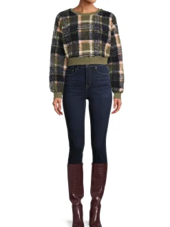 Teen Plus Faux Sherpa Pullover Top (Young Women's Fit)