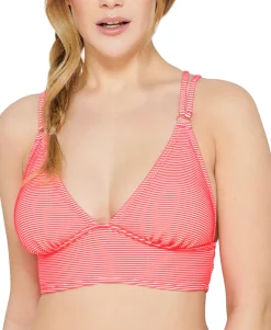 Teen Rib Illusion Cross-Back Bikini Top (Young Women's Fit)