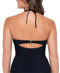 Teen Ribbed Halter Tankini Top (Young Women's Fit)