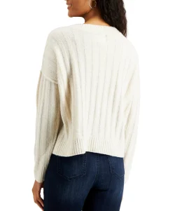 Teen Ribbed Henley Sweater (Young Women's Fit)