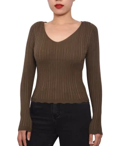 Teen Rib-Knit Strappy-Back Sweater (Young Women's Fit)