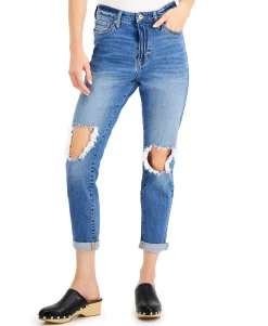 Teen Ripped Mom Jeans (Young Women's Fit)