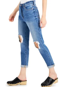 Teen Ripped Mom Jeans (Young Women's Fit)