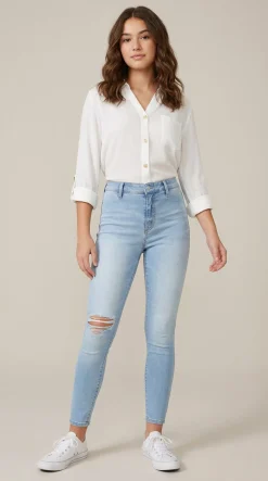 Teen Ripped Skinny Jeans (Young Women's Fit)