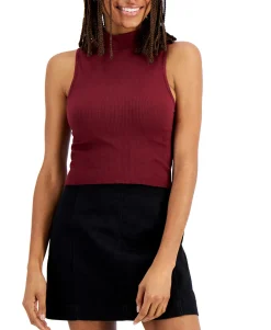 Teen Seamless Mock-Neck Sleeveless Top (Young Women's Fit)
