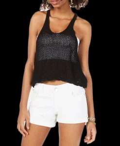 Teen Sleeveless Knit Mesh Top (Young Women's Fit)