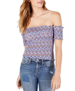 Teen Smocked Off-The-Shoulder Crop Top (Young Women's Fit)