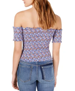 Teen Smocked Off-The-Shoulder Crop Top (Young Women's Fit)