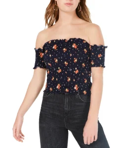 Teen Smocked Off-The-Shoulder Crop Top (Young Women's Fit)