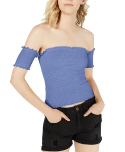 Teen Smocked Off-The-Shoulder Crop Top (Young Women's Fit)