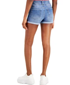 Teen Three-Button Denim Shorts (Young Women's Fit)