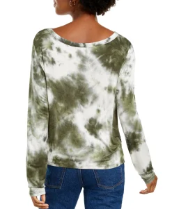 Teen Tie Dye Twist-Front Top (Young Women's Fit)