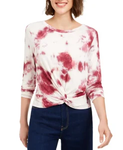 Teen Tie Dye Twist-Front Top (Young Women's Fit)