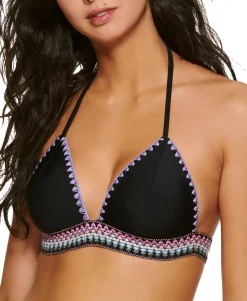 Teen Zig-Zag Zinc Triangle Bikini Top (Young Women's Fit)