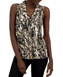 Women's Abstract Print Sleeveless Top