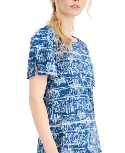Women's Abstract-Print Tunic Top