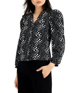Women's Animal Print Button Front Shirt Jacket