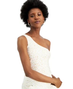 Women's Animal-Print One-Shoulder Top