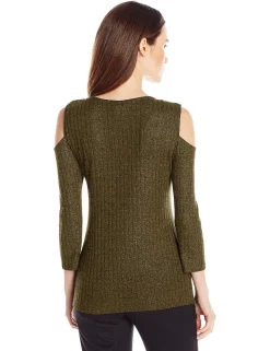 Women's Asymmetrical Cold-Shoulder Top