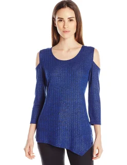 Women's Asymmetrical Cold-Shoulder Top