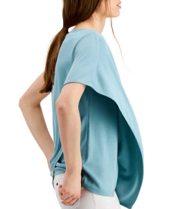 Women's Asymmetrical Drape Neck Top