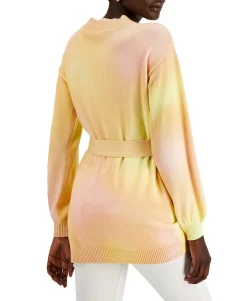 Women's Belted Ombré Sweater