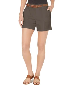 Women's Belted Utility-Pocket Shorts