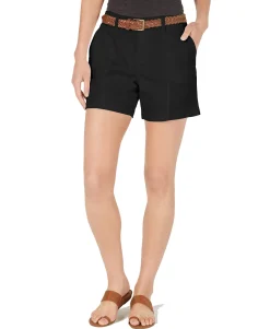 Women's Belted Utility-Pocket Shorts