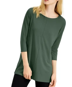 Women's Boat-Neck 3/4-Sleeve Tunic